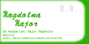 magdolna major business card